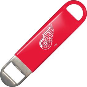 img 1 attached to NHL Detroit Redwings Long Neck Bottle Opener with Vinyl Cover