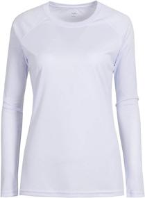 img 4 attached to Women's Plus Size Moisture Wicking UPF 50 Long Sleeve Crew Neck Athletic Tee Shirt for Running — Slim Fit