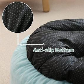 img 2 attached to Suede Round Dog Bed with Bolster, Hardy Buddy Cat Bed and Pet Sofa with Non-Slip Bottom