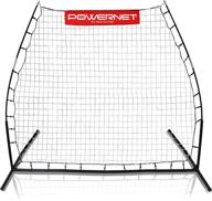 🏀 powernet dual-use angled multi-sport rebounder training net - perfect for soccer, lacrosse, baseball, softball - portable, with dual practice surfaces for volley and rollback practice logo