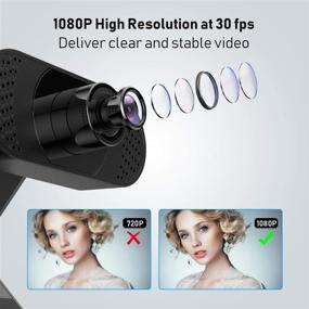 img 2 attached to 1080P USB 2.0 PC Webcam with Microphone for Laptop, Computer, Desktop - Wansview 2021 Business Web Camera: Plug and Play for Live Streaming, Video Chat, Conferencing, Recording, Online Classes, Gaming