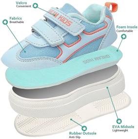 img 2 attached to Running Toddler Lightweight Comfortable Sneakers Girls' Shoes