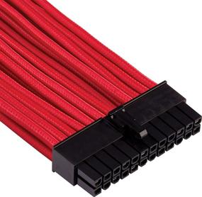 img 3 attached to Enhance Your PC Build with the CORSAIR Premium Individually Sleeved ATX 24-Pin Cable Type 4 Gen 4 – Red, specifically designed for Corsair PSUs