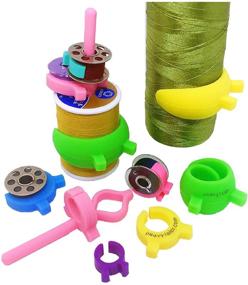 img 1 attached to 🧵 PeavyTailor Bobbin Holder: 42 Pcs Bobbin Clips Spool Huggers – Ultimate Thread Organizer for Sewing Machines. Prevent Thread Unwinding with Bobbin Clamps and Thread Huggers - Sewing Kit Essential!