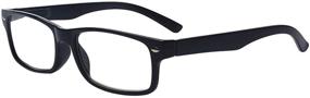 img 1 attached to Spring Hinges Rectangular Reading Glasses 4-Pack for Men and Women - Outray