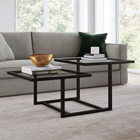 img 2 attached to 🏔️ Henn&Hart Amalie Two-Tier Coffee Table, 43", Blackened Bronze: Stylish and Functional Furniture for Modern Homes