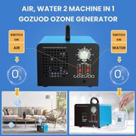 multipurpose ozone generator 11,000 mg/h ionizer air purifier deodorizer for rooms, cars, smoke, blue - 2-in-1 ozone machine logo