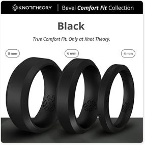 img 3 attached to 🌟 Knot Theory Silicone Wedding Ring Band for Men Women: Premium Quality Non Bulky Rubber Rings - Style, Comfort, Ideal for Gym, Work, Hunting, Sports, and Travel