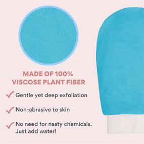 img 1 attached to Set of 2 PEACHYGLO Body Exfoliating Mitts for Enhanced Skin Renewal