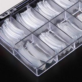 img 2 attached to 💯 100pcs Clear Nail Extension Form Tips - Poly Gel Acrylic Nails Mold Artificial Dual Forms System with UV Gel DIY Polish Manicure Tool, 100PCs/Case (Includes Scale)