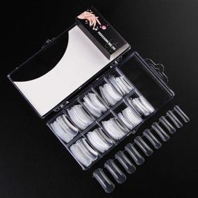 img 3 attached to 💯 100pcs Clear Nail Extension Form Tips - Poly Gel Acrylic Nails Mold Artificial Dual Forms System with UV Gel DIY Polish Manicure Tool, 100PCs/Case (Includes Scale)