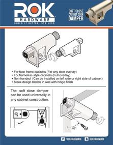 img 1 attached to Rok Hardware 10 Pack Soft Close Damper for Cabinet Doors/Compact/SoftClose Cabinet Adapter/Polished Nickel/Improved Hardware/Hinge SCD103