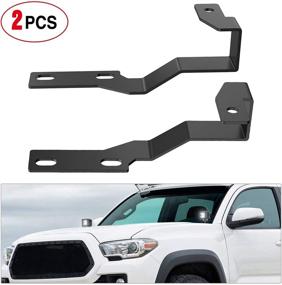 img 4 attached to 2nd Gen Toyota Tacoma Ditch Light Brackets - Hood Mount Accessories for Offroad Auxiliary LED Pod Work Light, compatible with 2005-2015 models by Nilight, with 2 Years Warranty