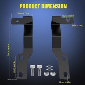 img 3 attached to 2nd Gen Toyota Tacoma Ditch Light Brackets - Hood Mount Accessories for Offroad Auxiliary LED Pod Work Light, compatible with 2005-2015 models by Nilight, with 2 Years Warranty