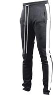 mens hip hop premium slim fit winter fleece lined track pants - athletic jogger bottoms with side taping - alluring seo-friendly upgrade! logo