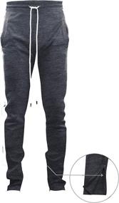 img 2 attached to Mens Hip Hop Premium Slim Fit Winter Fleece Lined Track Pants - Athletic Jogger Bottoms with Side Taping - Alluring SEO-friendly Upgrade!