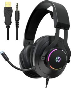 img 4 attached to HP Gaming Xbox One Headset with Mic: High Performance Gaming Headphones for PS4, PC, Switch with Noise Cancelling Mic & LED Lights