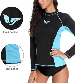 img 1 attached to 👙 ATTRACO Women's Swim Shirts Long Sleeve Rash Guard UPF 50 - Ultimate Sun Protection Swimsuit Top