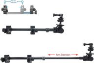 телескопическое крепление для головы для камер gopro hero session, sony contour roam, akaso, yi 4k - идеально подходит для записи видеороликов дрифтинга и гоночных трасс (включает адаптер для штатива и гаечный ключ) логотип