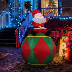 img 4 attached to Sunnydaze Inflatable Christmas Decoration Seasonal