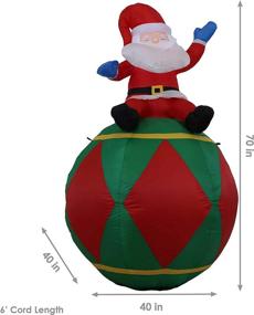 img 2 attached to Sunnydaze Inflatable Christmas Decoration Seasonal