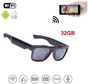 img 3 attached to 🕶️ Ultra Full HD WiFi Live Streaming Sunglasses with Mobile App - Capture & Stream Videos and Photos to Phone! Built-in 32GB Memory, Polarized UV400 Protection