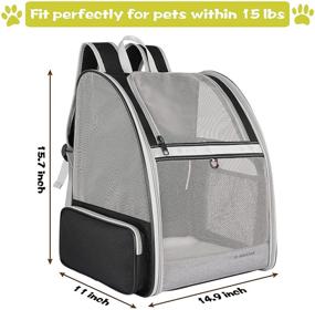 img 3 attached to 🐱 Upgraded Durable Cat Carrier Backpacks: Portable, Foldable, and Ventilated Design for Travel, Hiking, and Outdoor Activities - Airline Approved, Suitable for Dogs and Cats