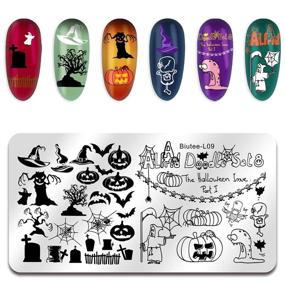 img 2 attached to Набор для печати ногтей Biutee Nail Stamping Plates 10 шт.: силиконовый прозрачный стемпер, животные, Рождество, Хэллоуин, цветы, геометрические фигуры и многое другое для пластины с изображением шаблона для нейл-арт.