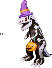 img 3 attached to 🦖 ATDAWN 8 FT Inflatable Halloween Dinosaur: Spooky Yard Decor for Indoor & Outdoor Halloween Celebration