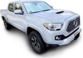 img 3 attached to Custom Fit Reflective Windshield Sunshade for Toyota Tacoma 2016-2021 - TRD Off-Road, SR, SR5, TRD Sport, TRD Pro, Limited 2Dr 4Dr Pickup - UV Reflector & Accessories