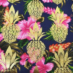 img 1 attached to Metal Pineapple Printed Canvas Beach Women's Handbags & Wallets in Totes