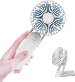 img 3 attached to 🌬️ Comfier Personal Fan: Handheld Mini Fan with Rechargeable Battery & USB, 3 Speeds - Portable Table Fan for Outdoor, Sports, Travel - Also Functions as a Mini Power Bank!