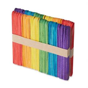 img 3 attached to 🌈 hand2mind Vibrant Rainbow Colored Natural Wood Craft Sticks with Rounded Ends – Ideal for DIY Arts, Crafts, Home Projects, Classroom Supplies – 3/8 inch x 4-1/2 (Pack of 200)