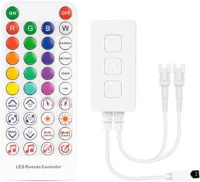 img 4 attached to 📲 BTF-LIGHTING WS2812B WS2811 SM16703 UCS1903 Bluetooth SP611E Sync Music Controller Timer Mode with Dual Signal Output 600pixels/port for LED Module Pixel Strip Light APP/3Key Button/IR Remote Control: Enhanced Control and Synchronization