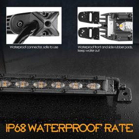 img 1 attached to 🚦 Nirider Chase Light Bar, 30 Inch Rear Light Bar - Slim Strobe LED Light Bar with Turn Signal, Brake & Reverse Light for UTV, RZR, Polaris, 4x4 Truck, Dune Buggy, ATV, Off Road - Red, Amber, White