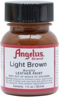 🎨 angelus leather paint 1 oz light brown: the perfect solution for leather beautification logo