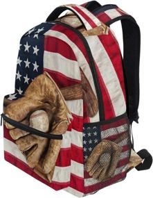 img 3 attached to TropicalLife American Baseball Backpacks Shoulder