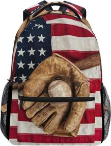 img 4 attached to TropicalLife American Baseball Backpacks Shoulder