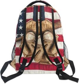 img 1 attached to TropicalLife American Baseball Backpacks Shoulder