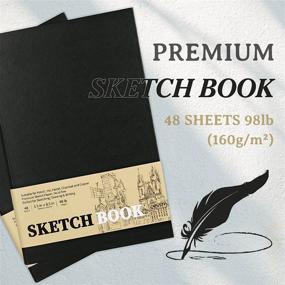 img 2 attached to High Quality Sketchbook - 5.5'' x 8.5'', 48 Sheets, Acid-Free Paper - Perfect for Artists and Beginners