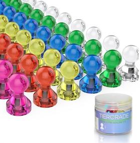 img 4 attached to 🧲 Tiergrade 60 Pack Push Pin Magnets: Versatile, Strong, and Colorful Magnets for Home, Office, and Classroom Use