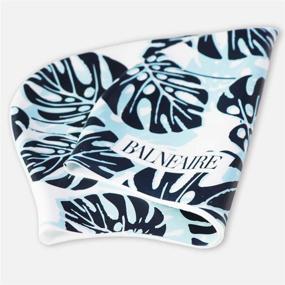 img 2 attached to Stylish and Waterproof: BALNEAIRE Leaf Printed Silicone Swim Cap for Women with Long Hair