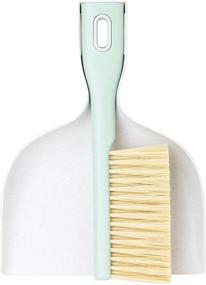 img 4 attached to Vigar Zeroline Handy Set, Compact Dust Pan and Brush, Made with Recycled and Plant-Based Materials, Ergonomic Handles, Easy Storage, Light Gray