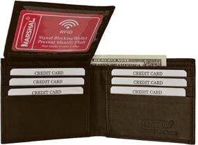 img 4 attached to Secure Wallet for Men: RFID Blocking Leather Design