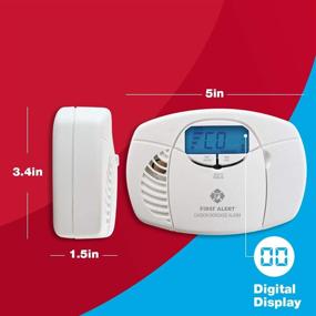 img 2 attached to First Alert CO Detector Alarm with Digital Display and Peak Memory, Battery Operated, CO410 - No Outlet Required