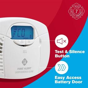 img 1 attached to First Alert CO Detector Alarm with Digital Display and Peak Memory, Battery Operated, CO410 - No Outlet Required