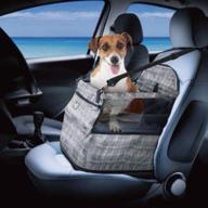 all for paws car seat travel bag: upgrade your pet's car safety with this deluxe portable dog booster seat - perfect for small and medium pets, grey logo