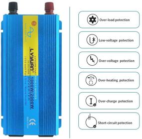 img 1 attached to ⚡️ Cantonape 1000W Pure Sine Wave Inverter: Reliable Car Power Converter with USB Car Adapter and Cigarette Lighter Plug