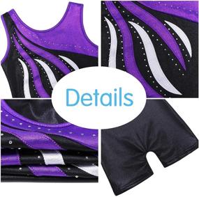 img 2 attached to BAOHULU Toddler Girls Gymnastics Leotard: Sparkling Embroidery, Shorts & Tank Biketards in One Piece