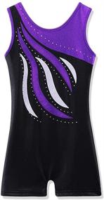 img 4 attached to BAOHULU Toddler Girls Gymnastics Leotard: Sparkling Embroidery, Shorts & Tank Biketards in One Piece